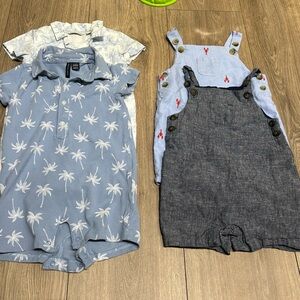 Janie and Jack Tropical Print Baby Romper